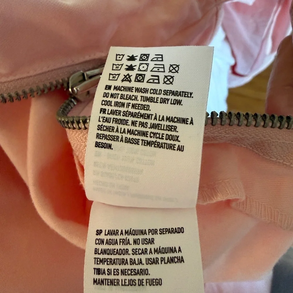 American Eagle Outfitters Light Pink Half Zip Pullover Jacket - Picture 7 of 8